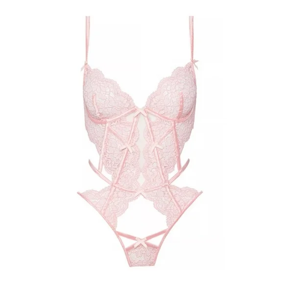 NWOT For Love and Lemons 🍋 Creamsicle Pink Teddy Small - Picture 5 of 9